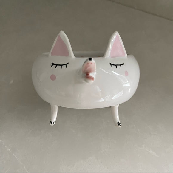 Anthropologie Animal Dog Ceramic Planter Trinket Jewelry Dish - Picture 3 of 7